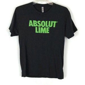 Next Level Unisex Men Size Medium M Black Green Absolut Lime Light Weight Top